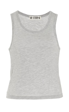 Fitted Cotton-Blend Jersey Tank Top