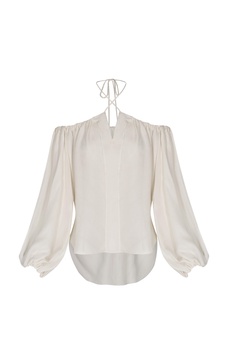 De Lombillo Silk Off-The-Shoulder Top