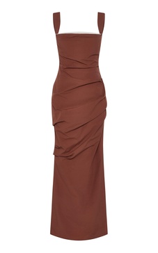 Raf Ruched Nylon-Blend Maxi Dress