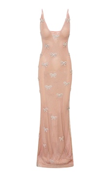 Berisa Embellished Mesh Maxi Dress