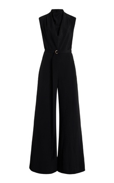 Blythe Belted Silk Crepe Jumpsuit