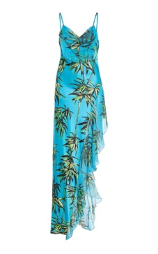 Exclusive Printed Silk Midi Dress