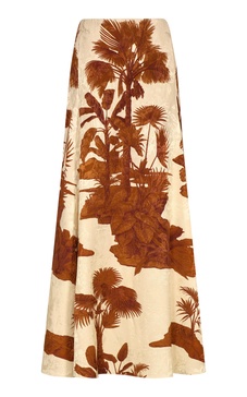 Encanto De Isla Flared Midi Skirt