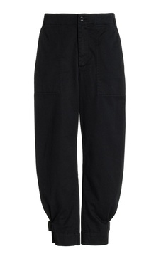 Kay Cotton-Twill Tapered-Leg Pants