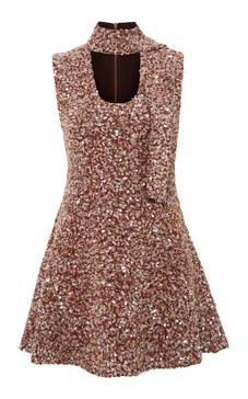 Mireille Scarf-Detailed Sequined Mini Dress