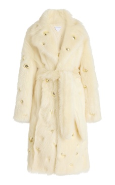 Embellished Shearling Coat