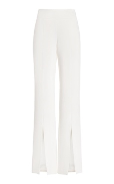 High-Rise Crepe Straight-Leg Pants