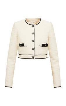 Talika Bow-Detailed Cotton Jacket