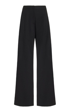 Stretch-Wool Wide-Leg Pants