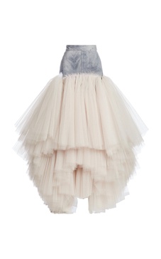 Graceful Tiered Tulle Maxi Skirt