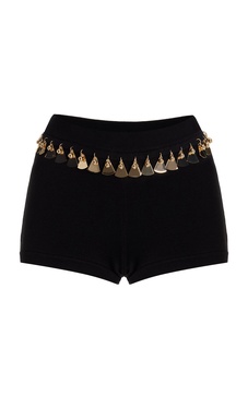 Paillette-Trimmed Jersey Shorts