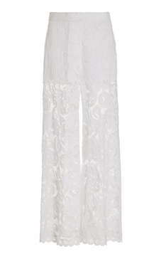 Lovina Broderie Anglaise Wide-Leg Pants