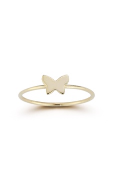 14k gold butterfly ring