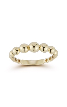 14k gold graduated bubble ring