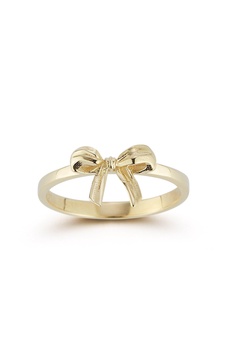 14k gold bow ring