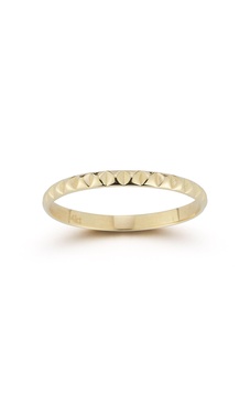 14k gold pyramid band ring