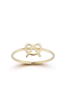 14k gold pretzel ring