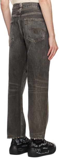 Gray Crossover Jeans