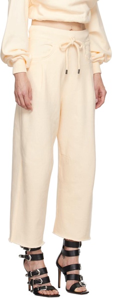 Off-White Cropped Pleated Sweatpants