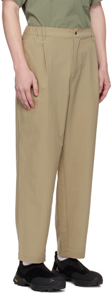 Beige Tapered Trousers