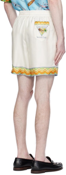 White Afro Cubism 'Tennis Club' Shorts