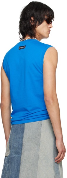 Blue Sleeveless T-Shirt