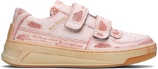 Pink Velcro Strap Sneakers