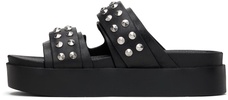 Black Geo Stud Platform Sandal