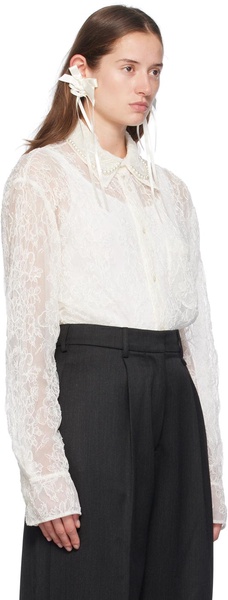 White Sheer Classic Fit Shirt