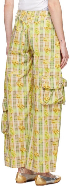 Yellow Lawn Cargo Pants