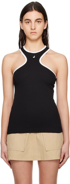 Black Racer Back Tank Top