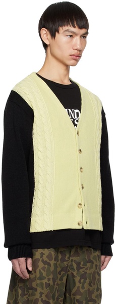 Off-White & Black Contrast Cardigan