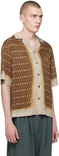 Taupe & Brown Patterned Shirt