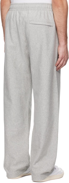 Gray Wide Leg Duck Varsity Sweatpants