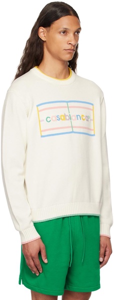 White Pastel Court Sweater