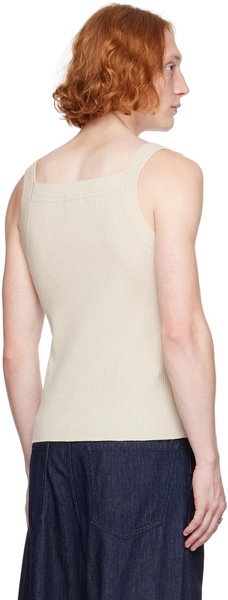 Off-White Square Neck Tank Top