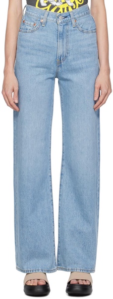 Blue Ribcage Wide Leg Jeans