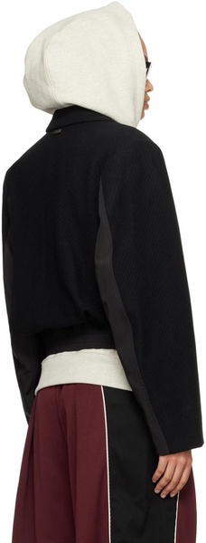 Black Paneled Blazer