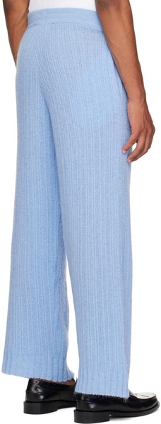 Blue Mock-Fly Lounge Pants