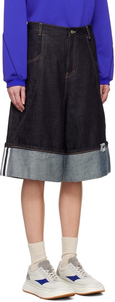 Indigo Contrast Denim Shorts