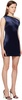 Navy Twisted Shoulder Minidress