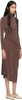 Brown Ruched Midi Dress