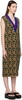 Tan & Green Jacquard Midi Dress