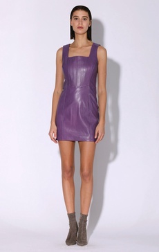 libra dress, amethyst - leather