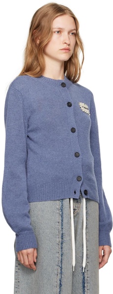 Blue Logo Patch Cardigan