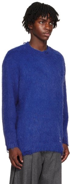 Blue Distressed Sweater