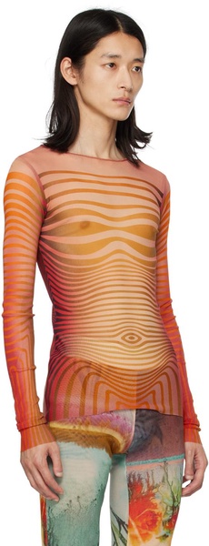 Red & Orange Body Morphing Long Sleeve T-Shirt