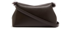 Shearling T-Lock clutch bag