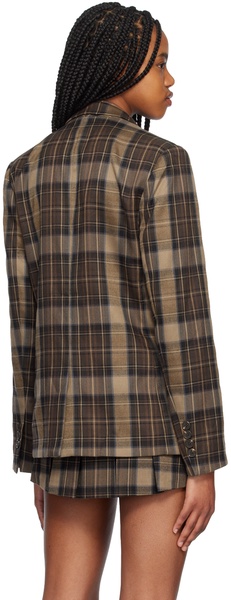 SSENSE Work Capsule – Brown Check Blazer