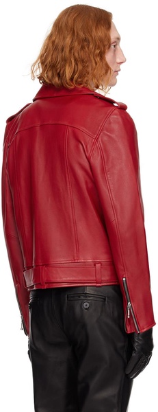 SSENSE Exclusive Red Leather Jacket